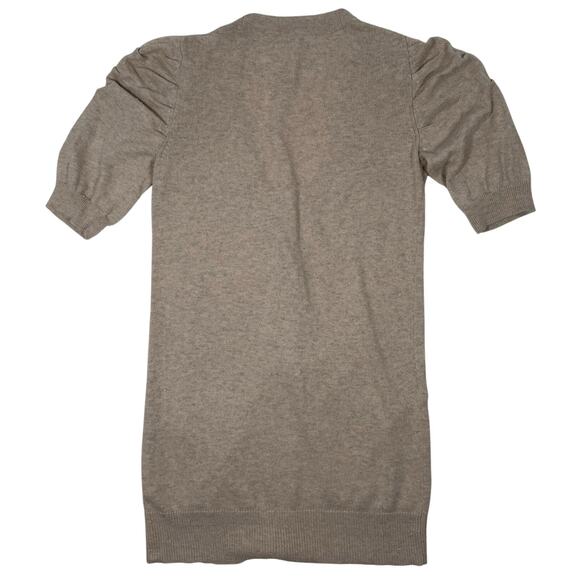 Frenchi Tan Metallic Long Cardigan Women’s Small Sparkle Knit Open Sweater - Picture 2 of 7